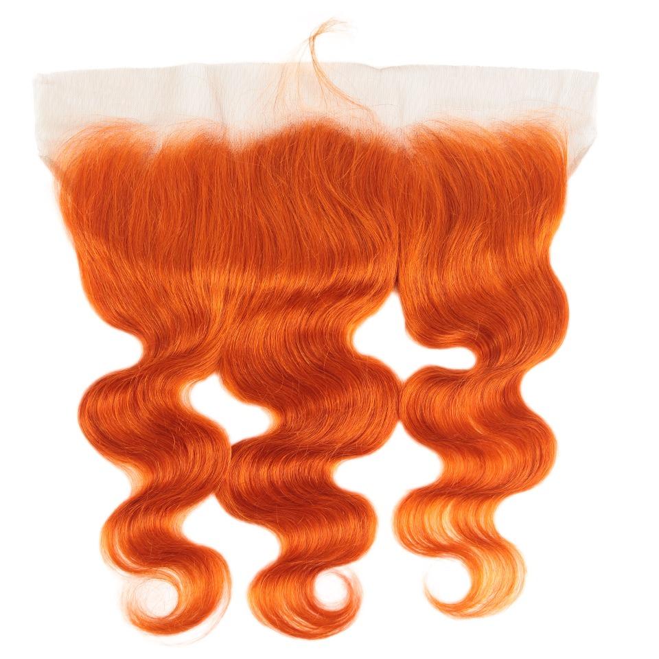 10A Grade Orange #1B/350 Body Wave BUNDLES with CLOSURES & FRONTALS - GlamAura