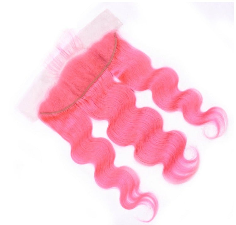 #Pink 10A Grade #1B/Pink Brazilian Body Wave 3/4 BUNDLES with CLOSURES - GlamAura