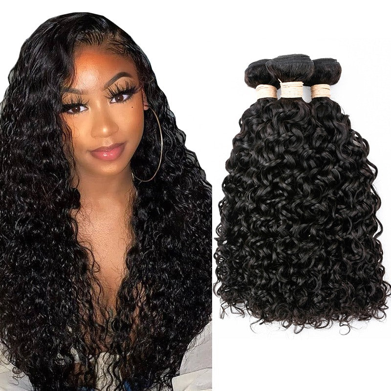10A Grade 1/3/4 Jerry Curl Weave Brazilian Human Hair Extension Bundle - GlamAura