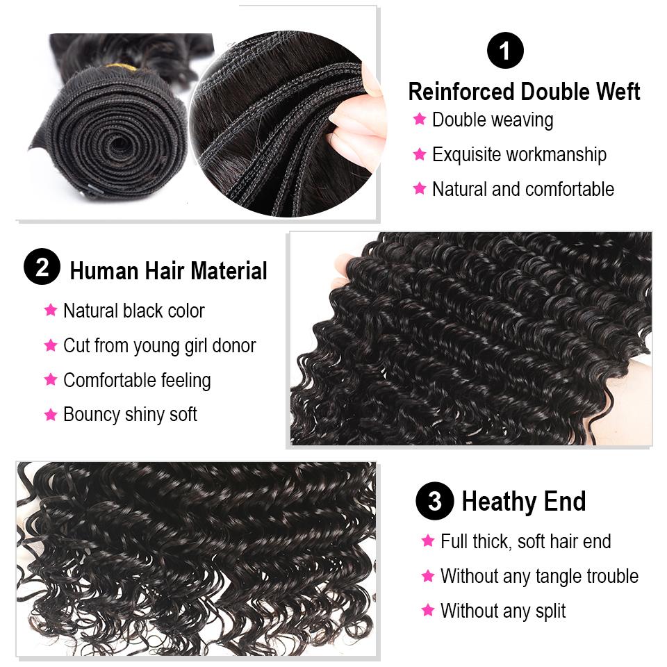 10A Grade 1/3/4 Jerry Curl Weave Brazilian Human Hair Extension Bundle - GlamAura