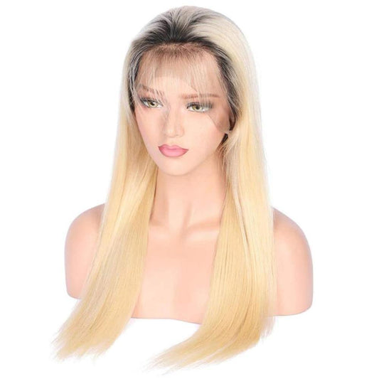Straight 1B/613 Transparent Lace 13x4 Frontal Wig 4x4 Closure Wig 13x6 - GlamAura