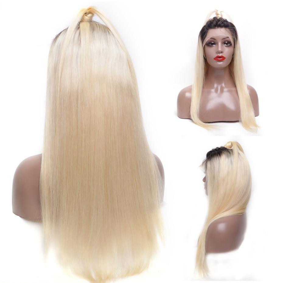Straight 1B/613 Transparent Lace 13x4 Frontal Wig 4x4 Closure Wig 13x6 - GlamAura