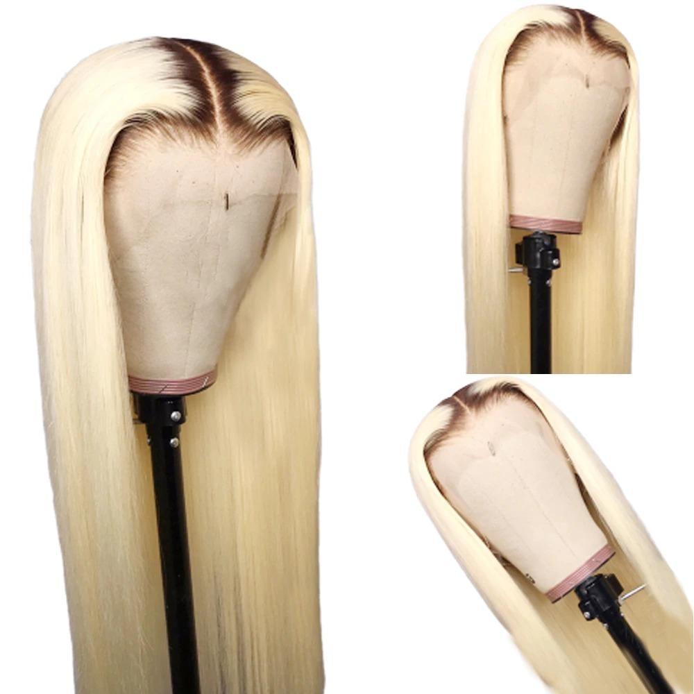 Straight 1B/613 Transparent Lace 13x4 Frontal Wig 4x4 Closure Wig 13x6 - GlamAura