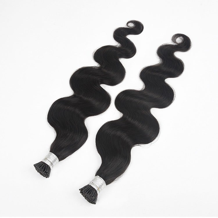 Body Wave Human Hair i Tip Microlinks Bulk Braiding Human Hair Bundles - GlamAura