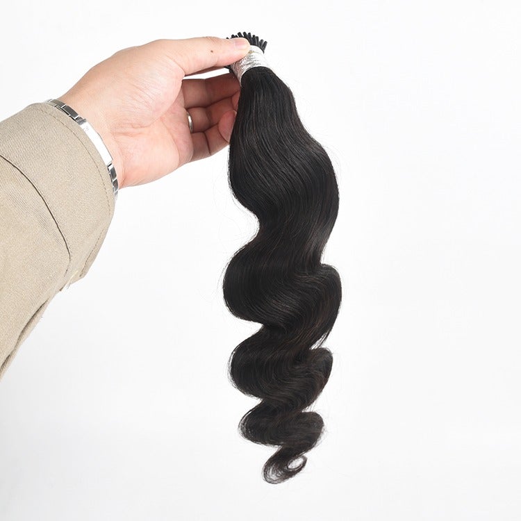 Body Wave Human Hair i Tip Microlinks Bulk Braiding Human Hair Bundles - GlamAura