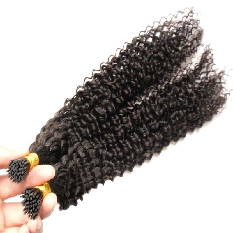 Jerry Curl Human Hair i Tip Microlinks Bulk Braiding Human Hair Bundle - GlamAura