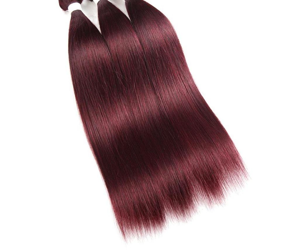 10A Grade #99j Straight Hair #1B/99J BUNDLES with 4x4 CLOSURES & FRONT - GlamAura