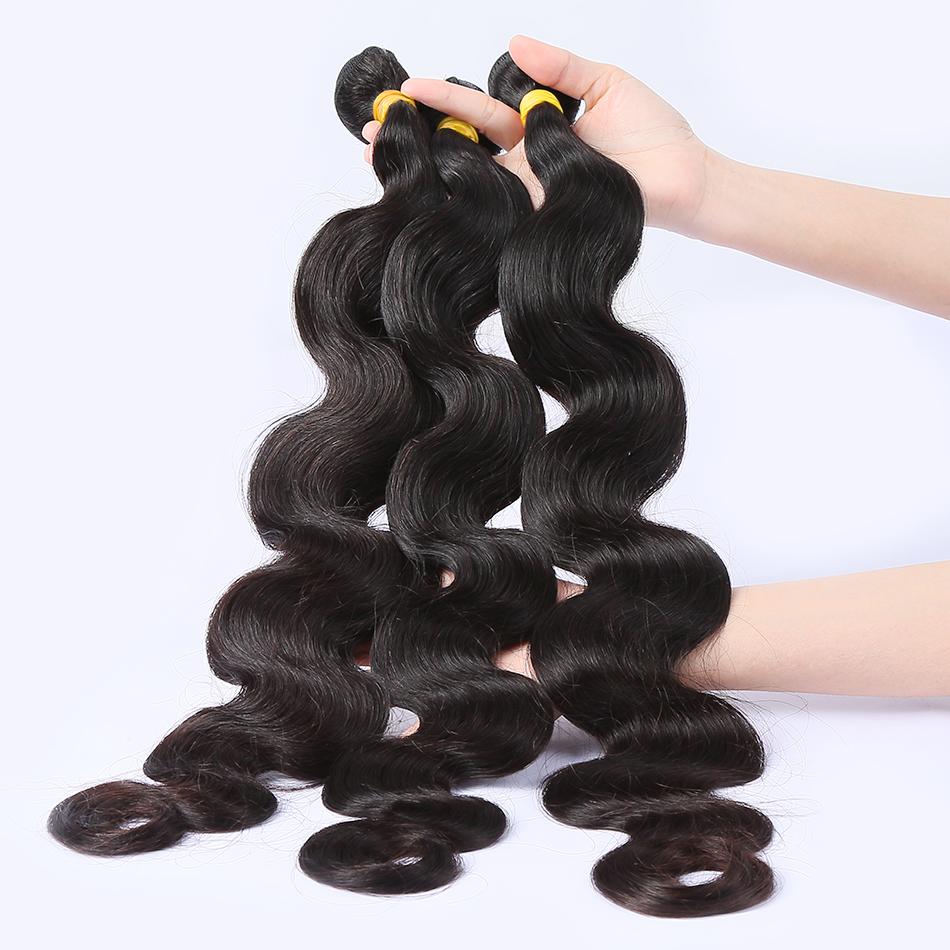 10A Grade Body Wave 3/4 Human Hair Bundles with 4x4 Closure 13x4 front - GlamAura