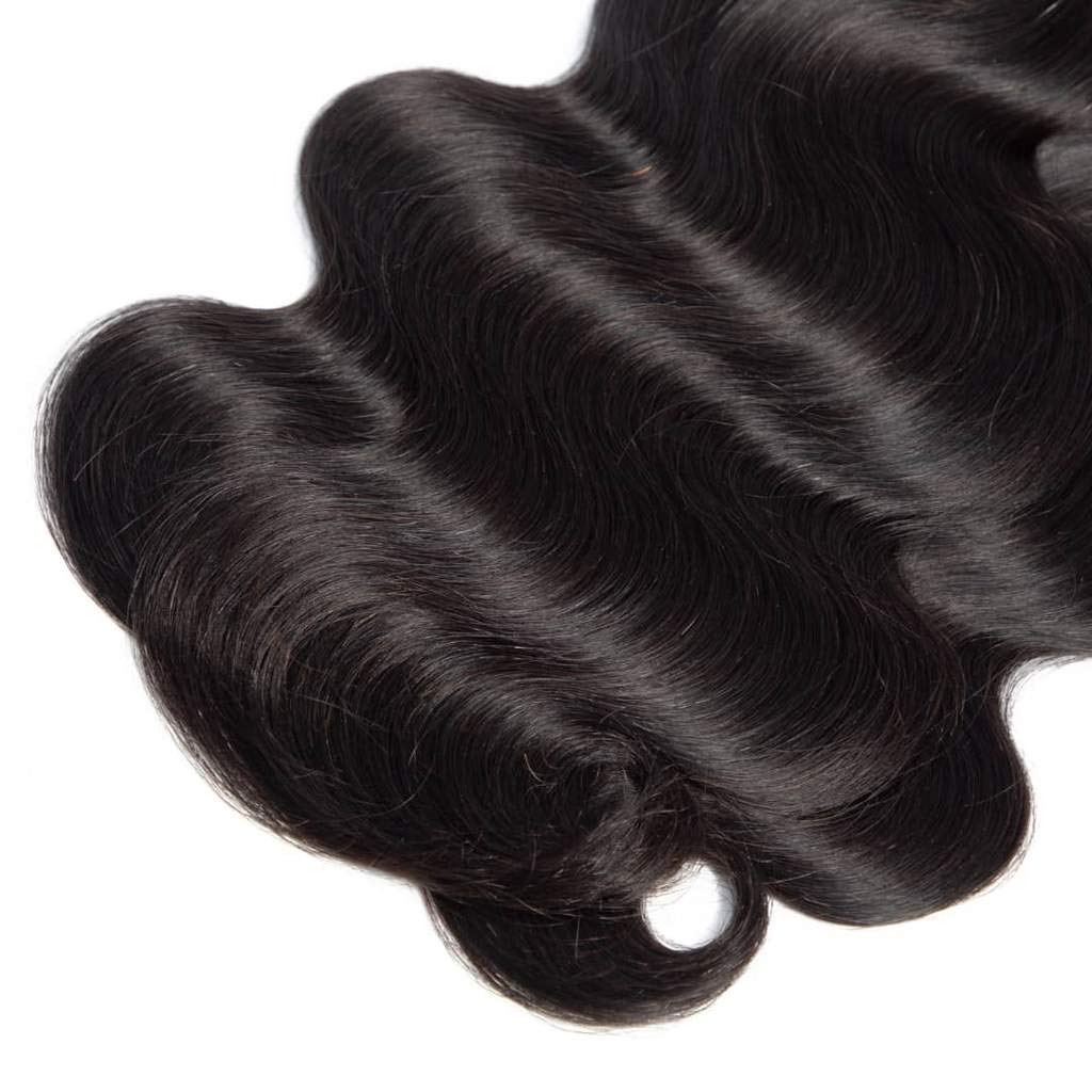10A Grade Body Wave 3/4 Human Hair Bundles with 4x4 Closure 13x4 front - GlamAura