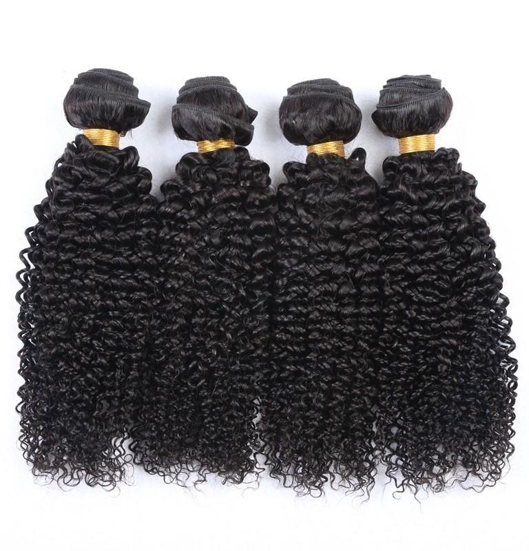 10A Grade 3/4 Kinky Curly Human Hair bundles with 4x4 Closures & 13x4 - GlamAura