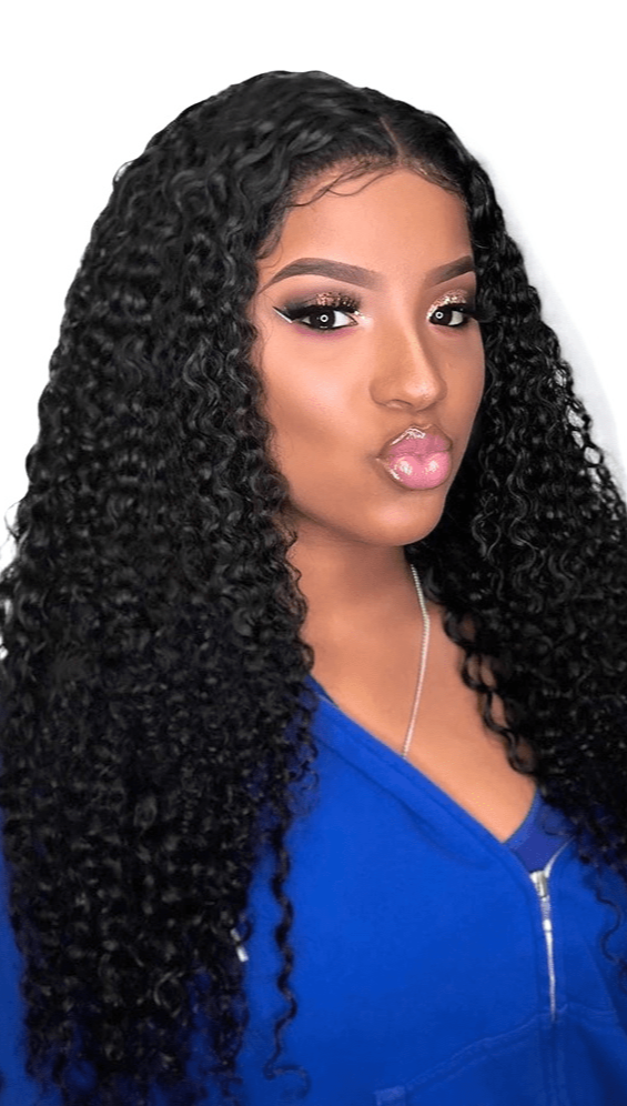 10A Grade 3/4 Kinky Curly Human Hair bundles with 4x4 Closures & 13x4 - GlamAura
