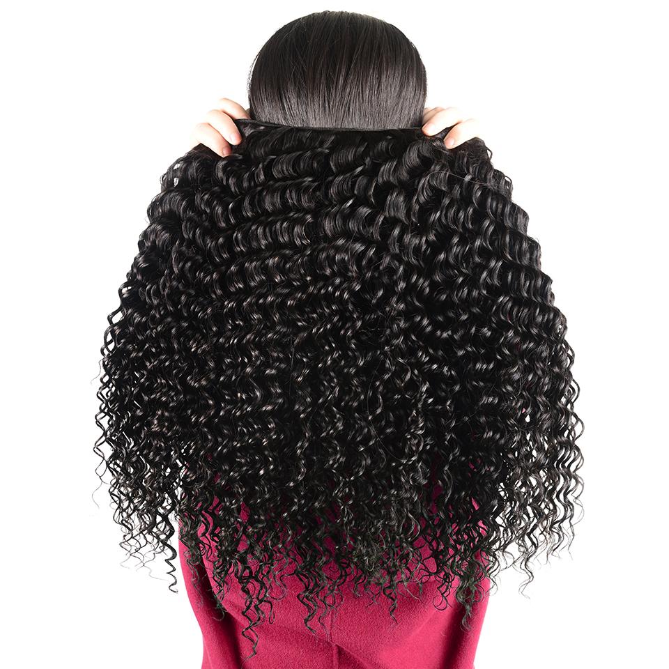 10A Grade 3/4 Kinky Curly Human Hair bundles with 4x4 Closures & 13x4 - GlamAura