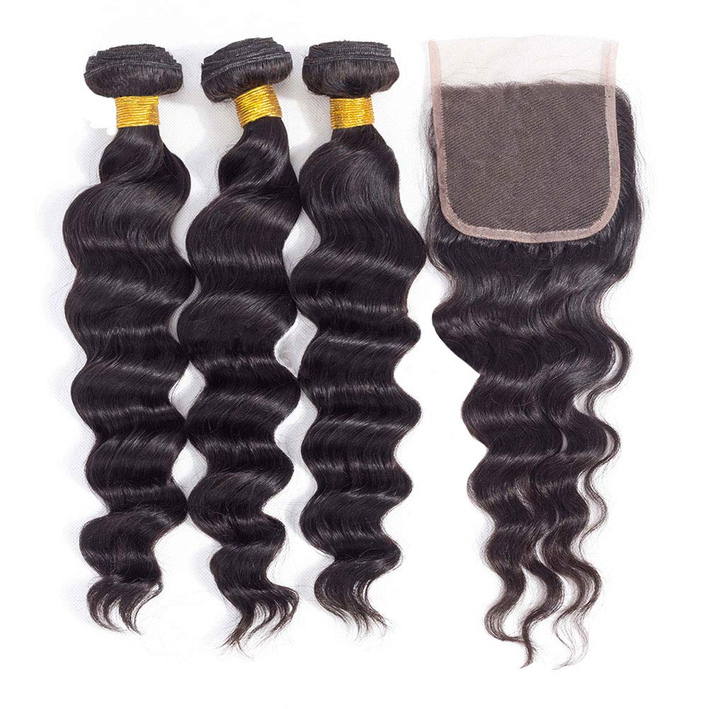 10A Grade 3/4 Loose Body Wave bundles with 4x4 Closures &13x4 Frontal - GlamAura