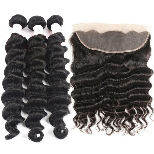 10A Grade 3/4 Loose Body Wave bundles with 4x4 Closures &13x4 Frontal - GlamAura