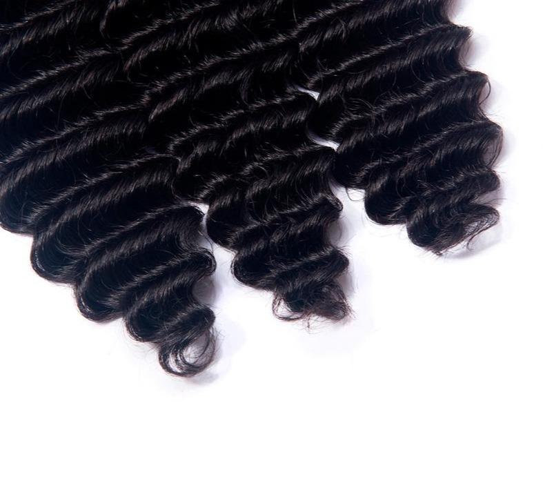 10A Grade 3/4 Loose Deep Wave bundles with 4x4 Closures & 13x4 Frontal - GlamAura