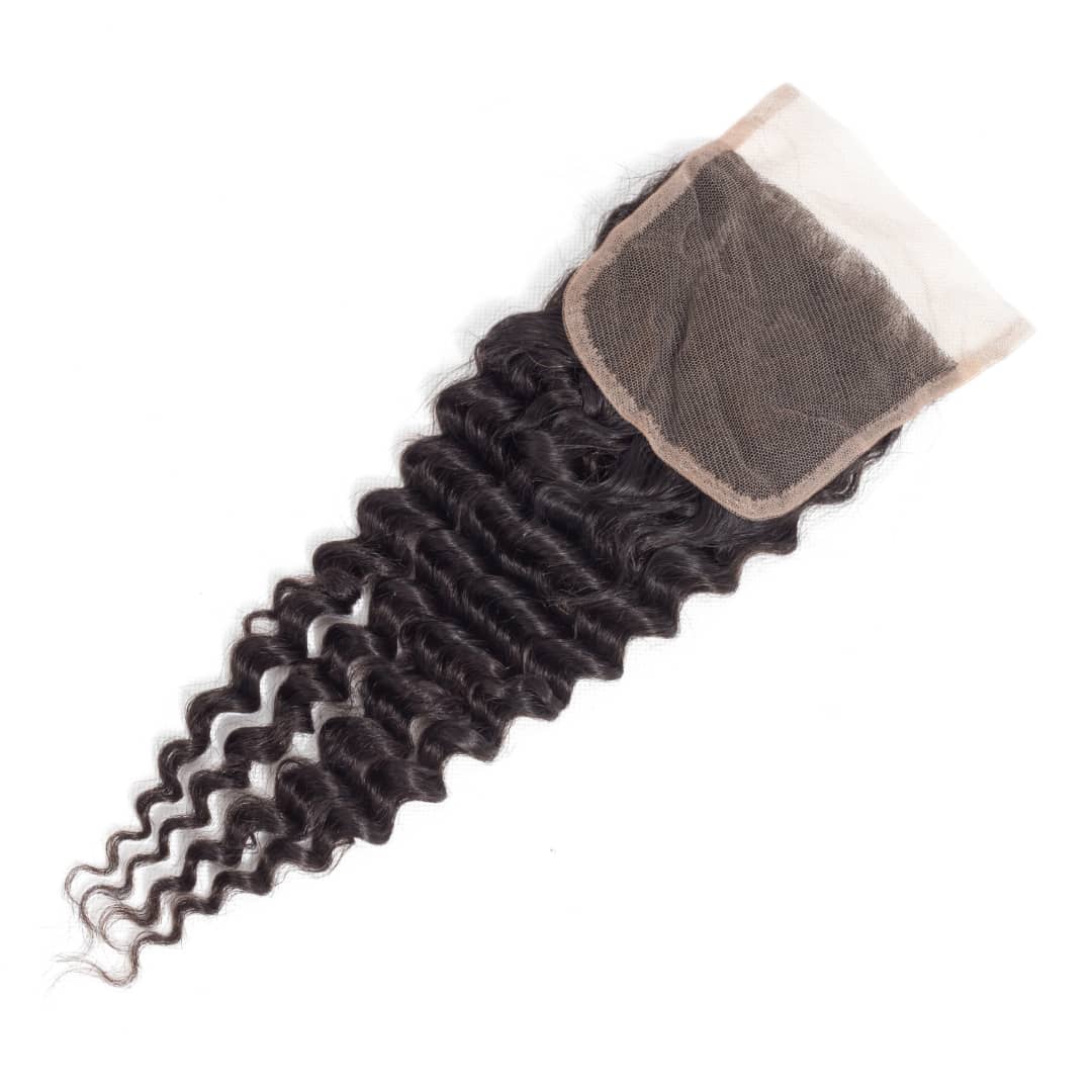 10A Grade 3/4 Loose Deep Wave bundles with 4x4 Closures & 13x4 Frontal - GlamAura
