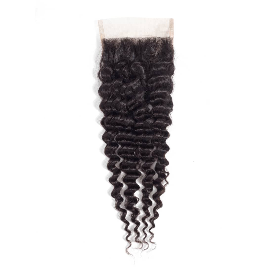 10A Grade 3/4 Loose Deep Wave bundles with 4x4 Closures & 13x4 Frontal - GlamAura