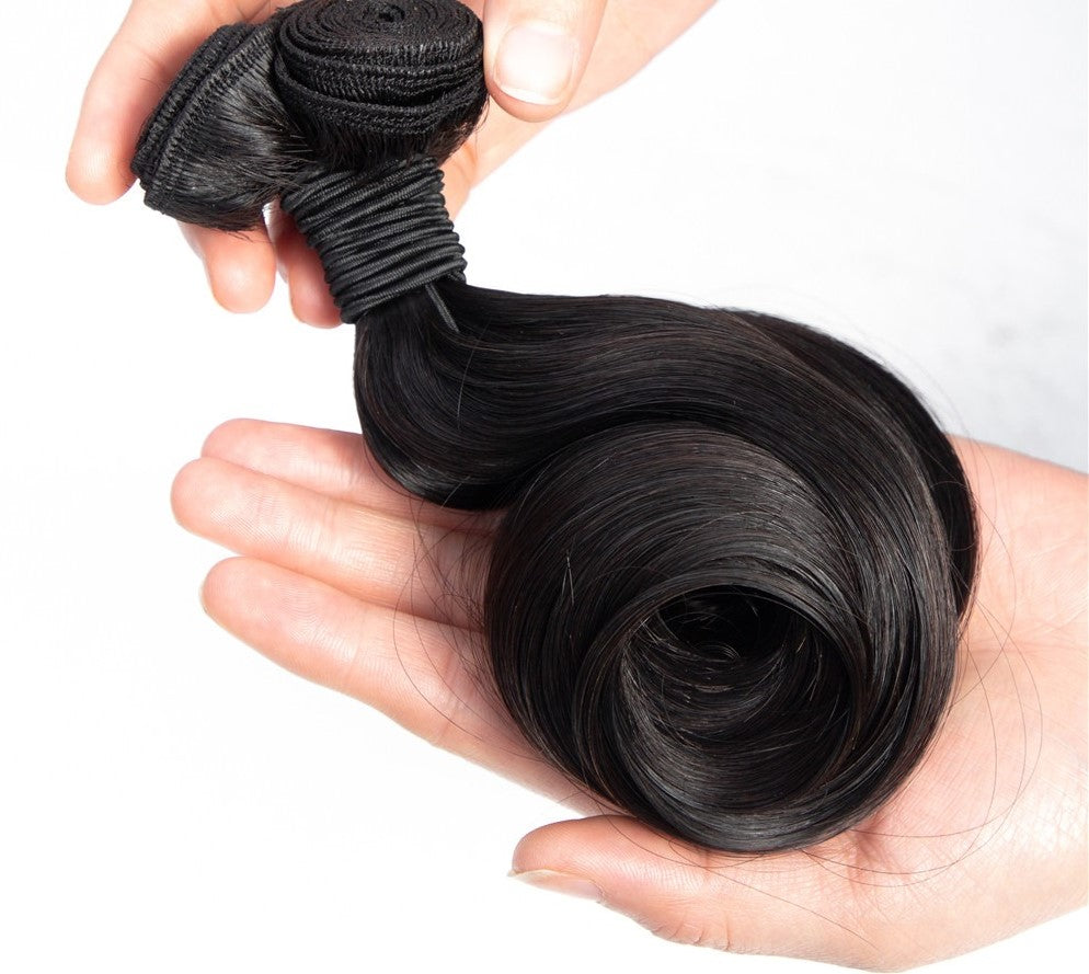 10A Grade Brazilian Egg Curl Fumi Human Hair Bundles With 4x4 Closure - GlamAura