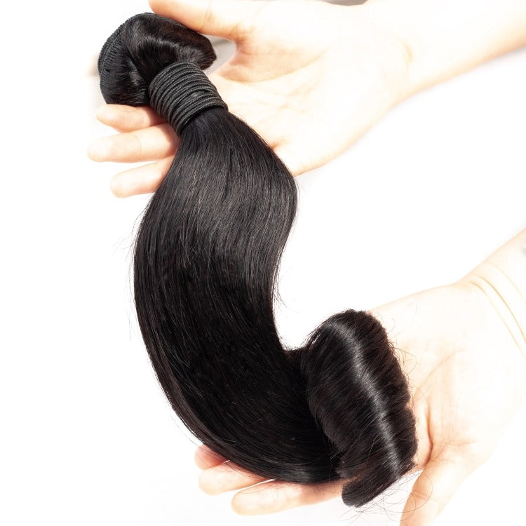 10A Grade Brazilian Egg Curl Fumi Human Hair Bundles With 4x4 Closure - GlamAura