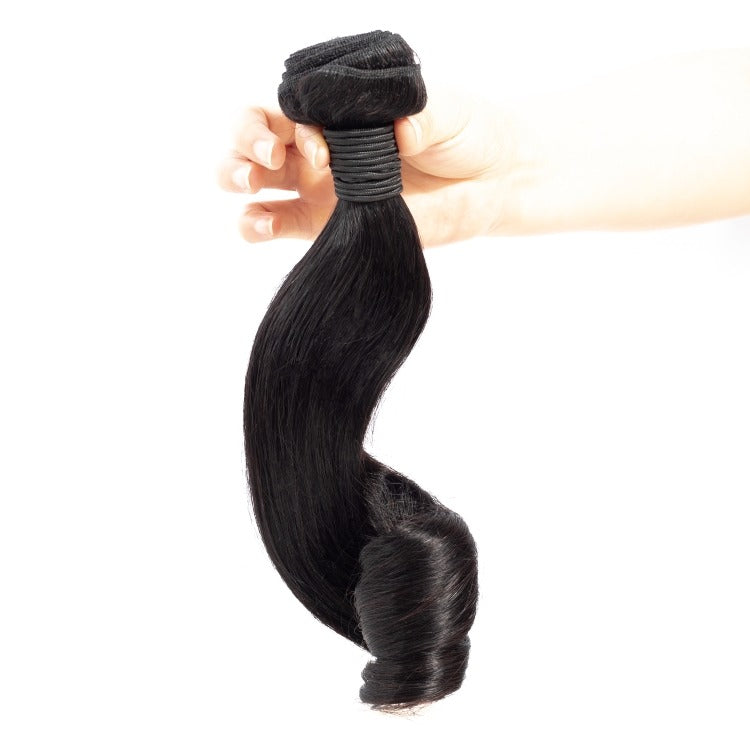 10A Grade Brazilian Egg Curl Fumi Human Hair Bundles With 4x4 Closure - GlamAura