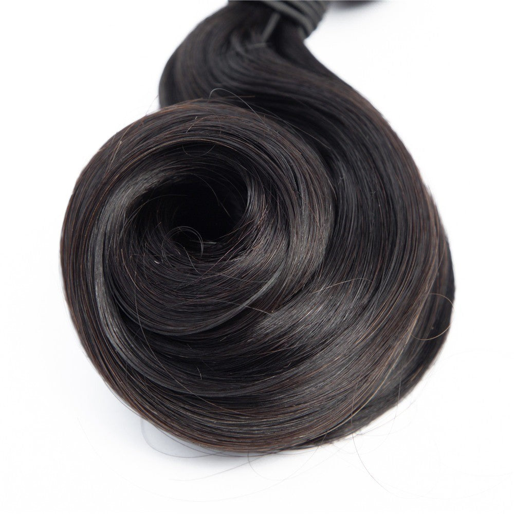 10A Grade Brazilian Egg Curl Fumi Human Hair Bundles With 4x4 Closure - GlamAura