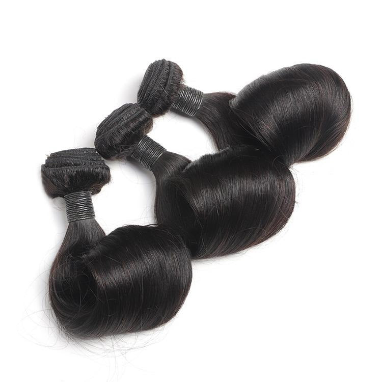 10A Grade Brazilian Egg Curl Fumi Human Hair Bundles With 4x4 Closure - GlamAura