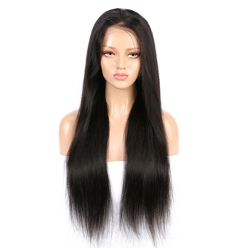 Straight Hair 13x6 Transparent Lace Frontal Brazilian Human Hair Wigs - GlamAura