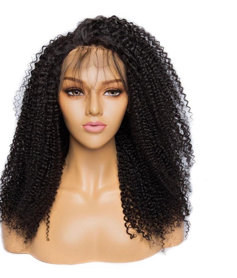 13x4 Afro Kinky Curly Lace Front Human Hair Wigs - GlamAura