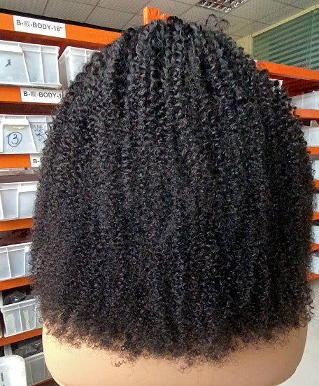 13x1x4 Afro Kinky Curly 13x1x6 T part Lace Transparent Human Hair