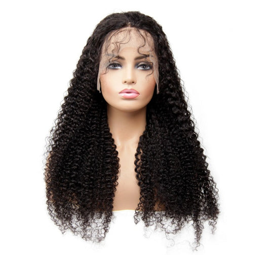 13x1x4 Kinky Curly 13x1x6 T part Lace Transparent Human Hair Wigs 180% - GlamAura