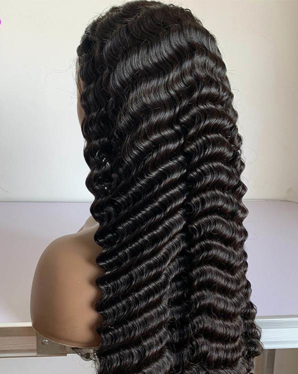 13x1x4 Loose Deep Wave 13x1x6 T part Lace Transparent Human Hair Wigs - GlamAura