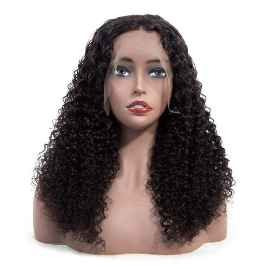 13x1x4 Jerry Curl 13x1x6 T part Lace Transparent Human Hair Wigs 180% - GlamAura