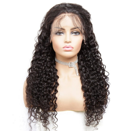 13x1x4 Deep Wave 13x1x6 T part Lace Transparent Human Hair Wigs 180% D - GlamAura