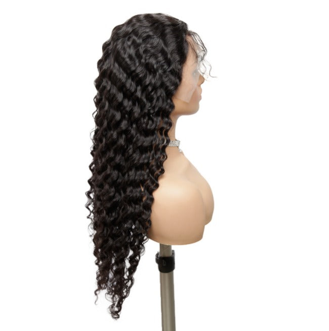 13x1x4 Deep Wave 13x1x6 T part Lace Transparent Human Hair Wigs 180% D - GlamAura