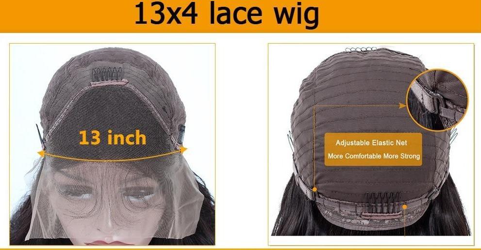 13x1x4 Deep Wave 13x1x6 T part Lace Transparent Human Hair Wigs 180% D - GlamAura