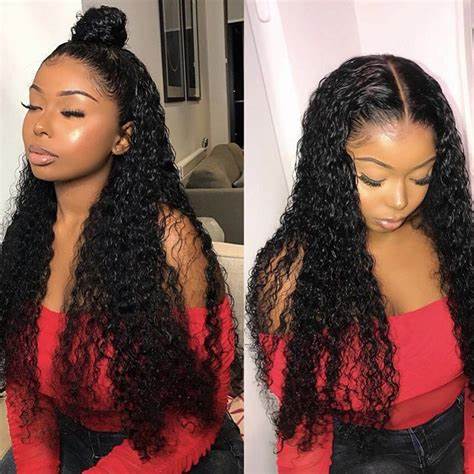 13x4x1 Water Wave 13x1x6 T part Lace Transparent Human Hair Wigs 180% - GlamAura