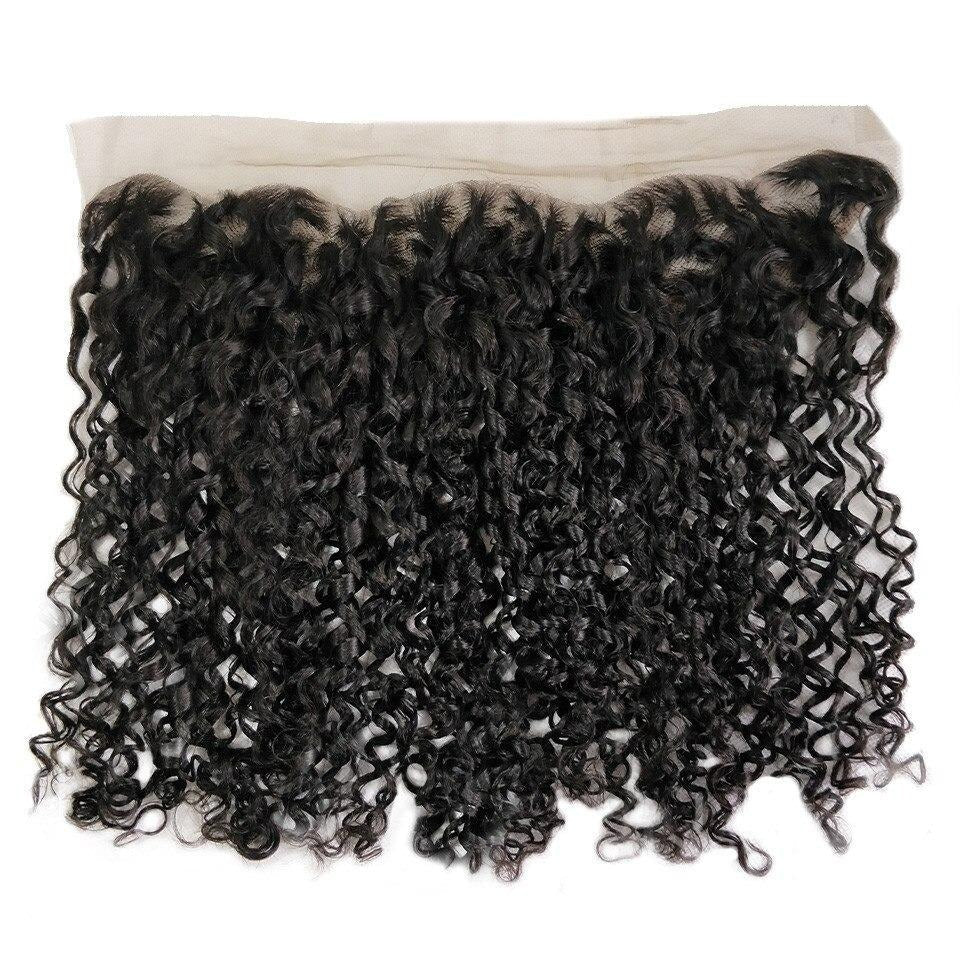 10A Grade Brazilian Pissy Curly Fumi Human Hair 3/4  Bundles With 4x4 - GlamAura