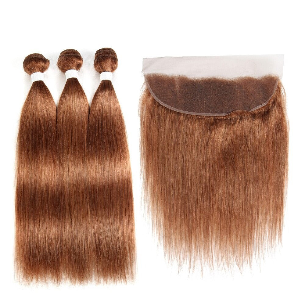 #4/30 Straight Ombre 10A Grade Body Wave #30 BUNDLES with 4x4  CLOSURE - GlamAura