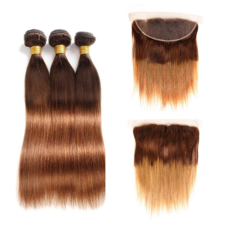 #4/30 Straight Ombre 10A Grade Body Wave #30 BUNDLES with 4x4  CLOSURE - GlamAura