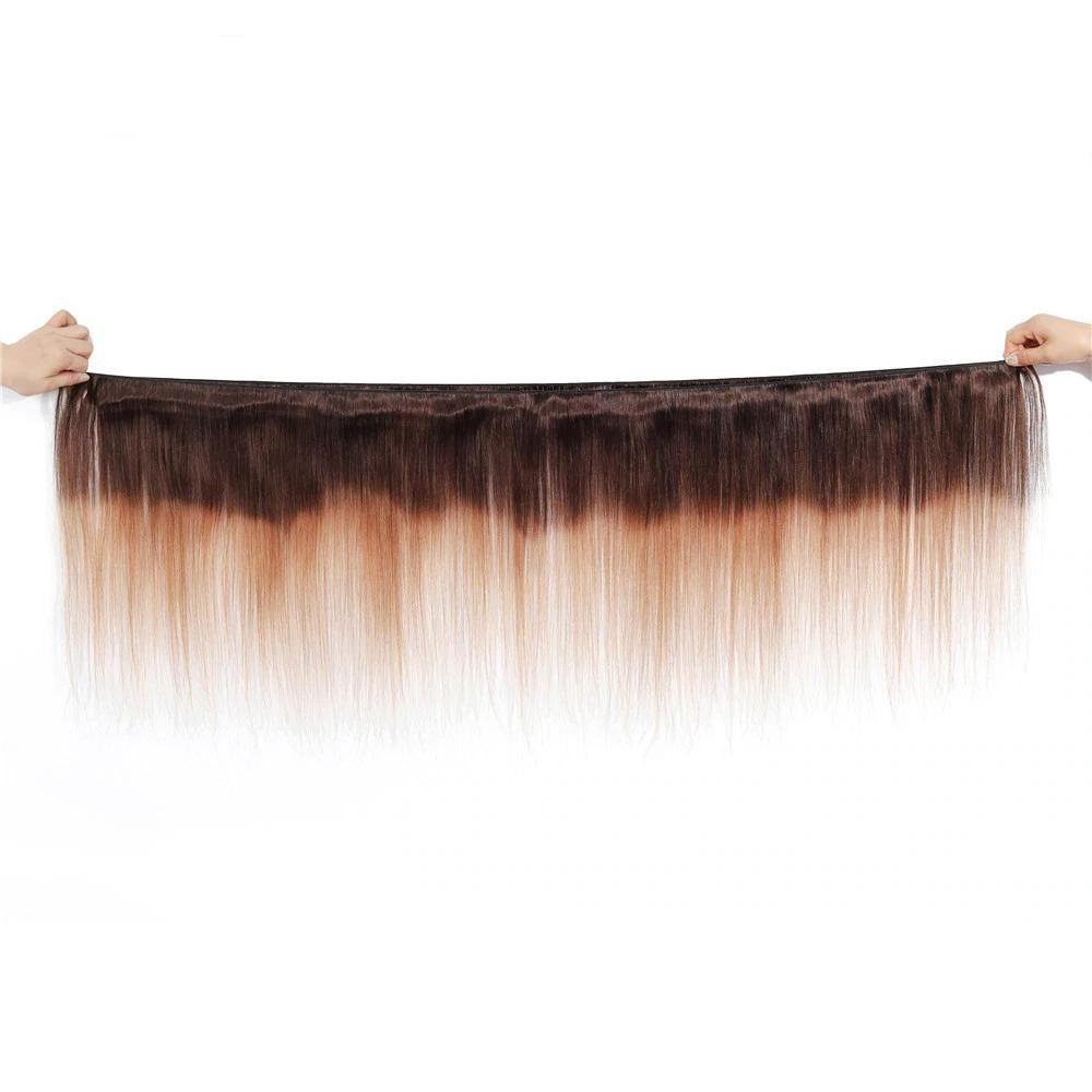 #4/30 Straight Ombre 10A Grade Body Wave #30 BUNDLES with 4x4  CLOSURE - GlamAura