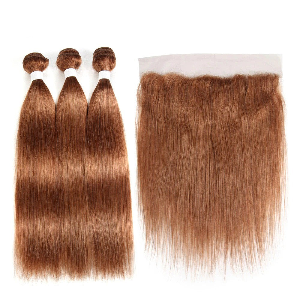 #4/30 Straight Ombre 10A Grade Body Wave #30 BUNDLES with 4x4  CLOSURE - GlamAura