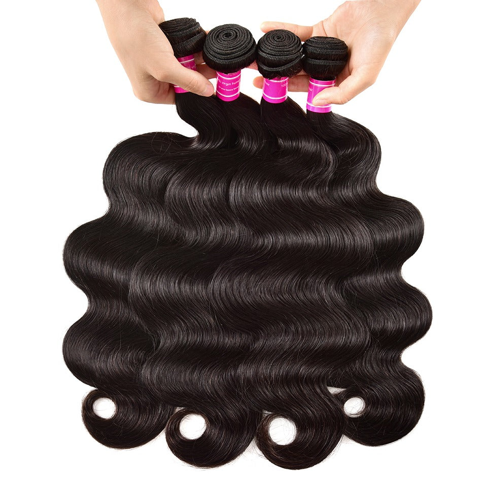 Wholesale 5/6/10/12 Bundles Brazilian Body Wave 10A Grade Human Hair B - GlamAura