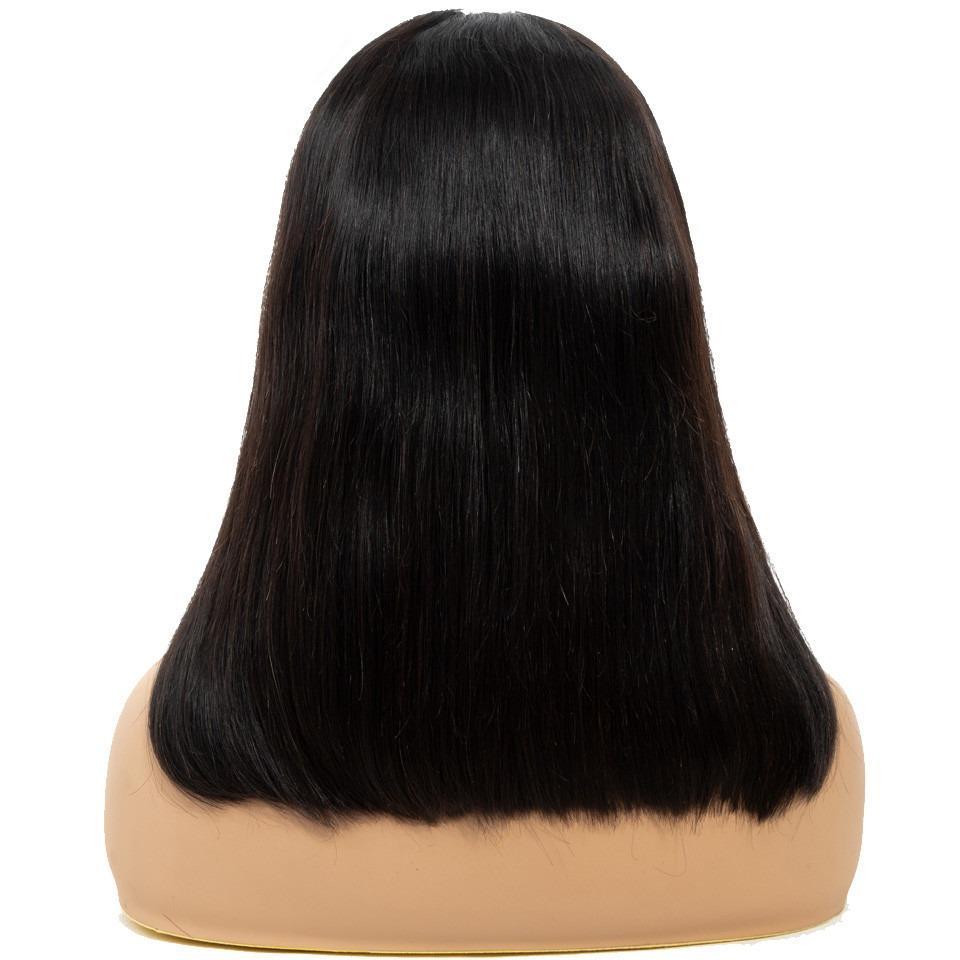 180% Density Straight 4x4 Short Bob 13x4 Lace Front Human Hair Wig - GlamAura