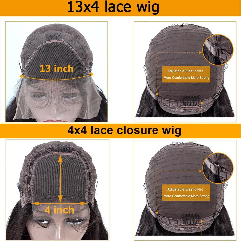 180% Density Straight 4x4 Short Bob 13x4 Lace Front Human Hair Wig - GlamAura