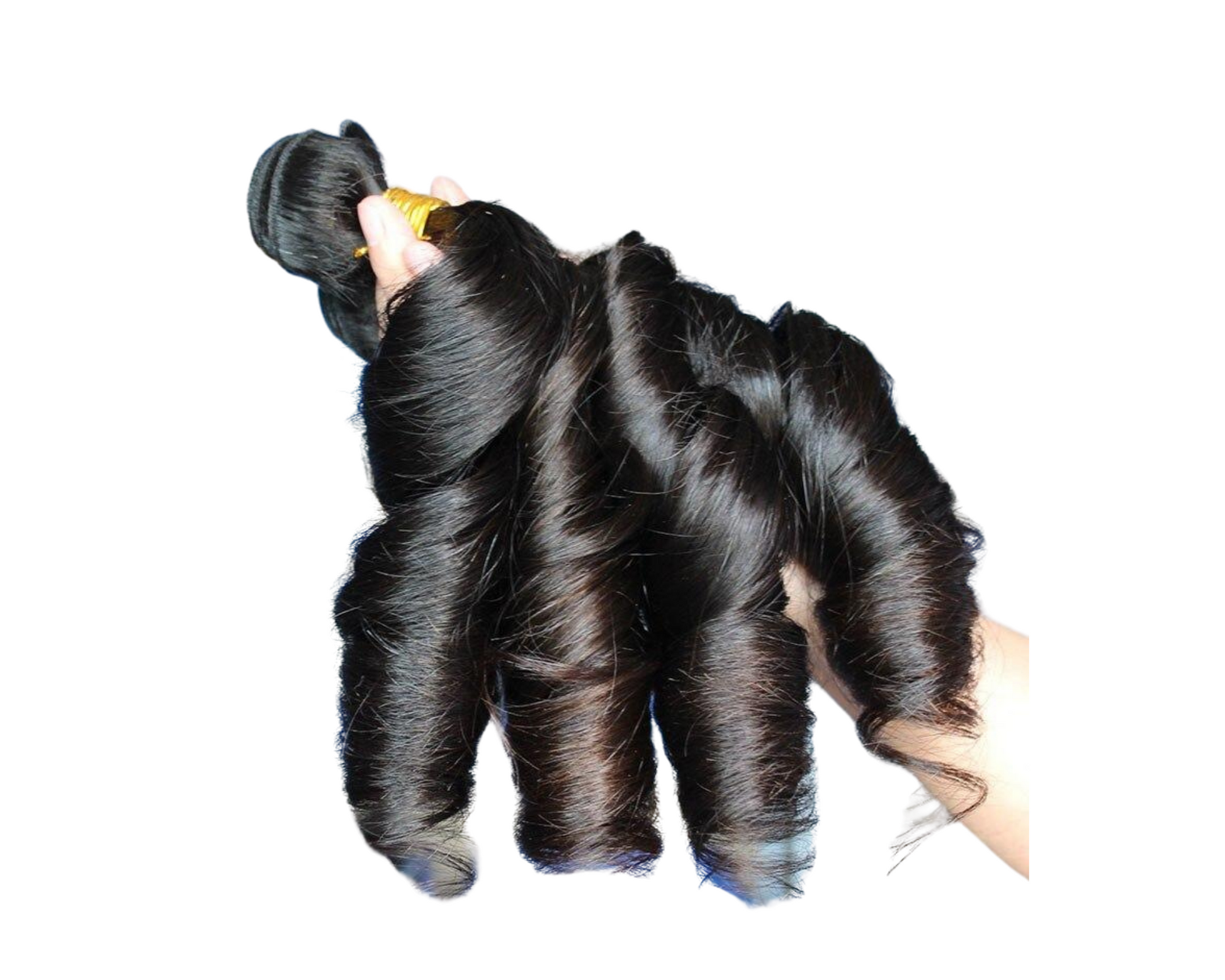 10A Grade 3/4 Romance Curl Fumi Human Hair bundles with 4x4 Closures & - GlamAura