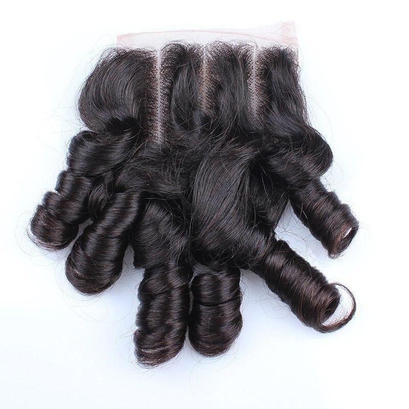 10A Grade 3/4 Romance Curl Fumi Human Hair bundles with 4x4 Closures & - GlamAura