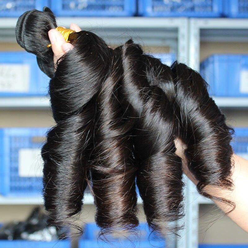 10A Grade 3/4 Romance Curl Fumi Human Hair bundles with 4x4 Closures & - GlamAura