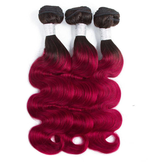 BeuMax 1B Burgundy Body Wave BUNDLES with CLOSURES & FRONTALS - GlamAura