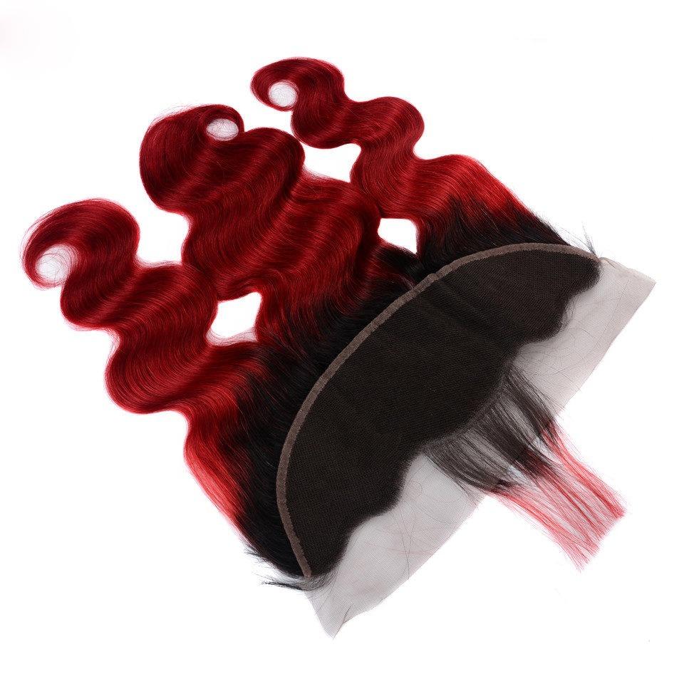 BeuMax 1B Burgundy Body Wave BUNDLES with CLOSURES & FRONTALS - GlamAura