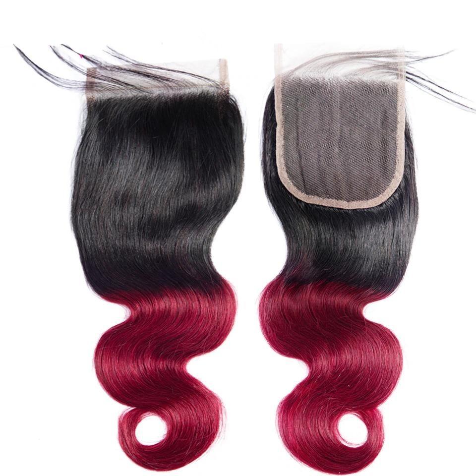 BeuMax 1B Burgundy Body Wave BUNDLES with CLOSURES & FRONTALS - GlamAura